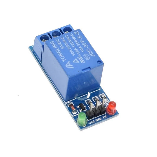 5V relay module showing screw terminals for switching high-power loads