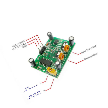 HC-SR501 PIR Motion Detection Sensor Module with Adjustable Trigger Jumper