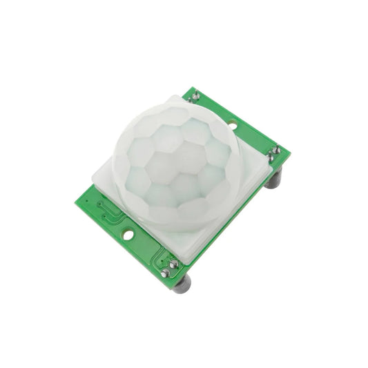 PIR motion sensor module showing Fresnel lens dome for security projects