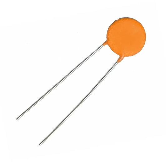 100nF (104) 50V Ceramic Disc Capacitor Radial Through Hole ±10%