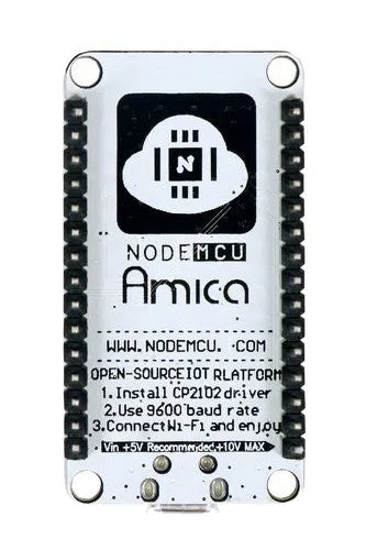 NodeMCU ESP8266 CP2102 board back view showing pin headers and WiFi module