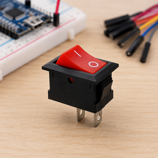 Mini red rocker switch on off 2 pin SPST panel mount 250V 3A