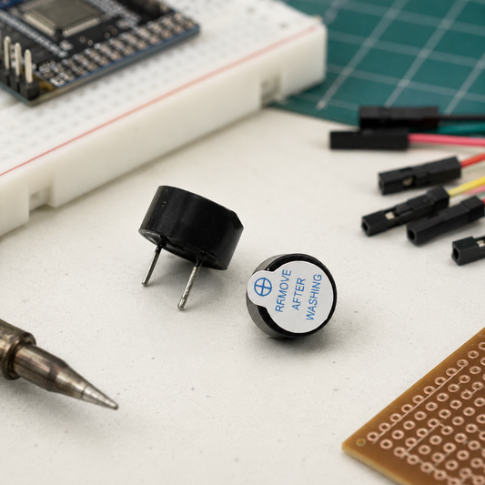 3V active buzzer 10mm through hole electronic piezo buzzer for Arduino and ESP32
